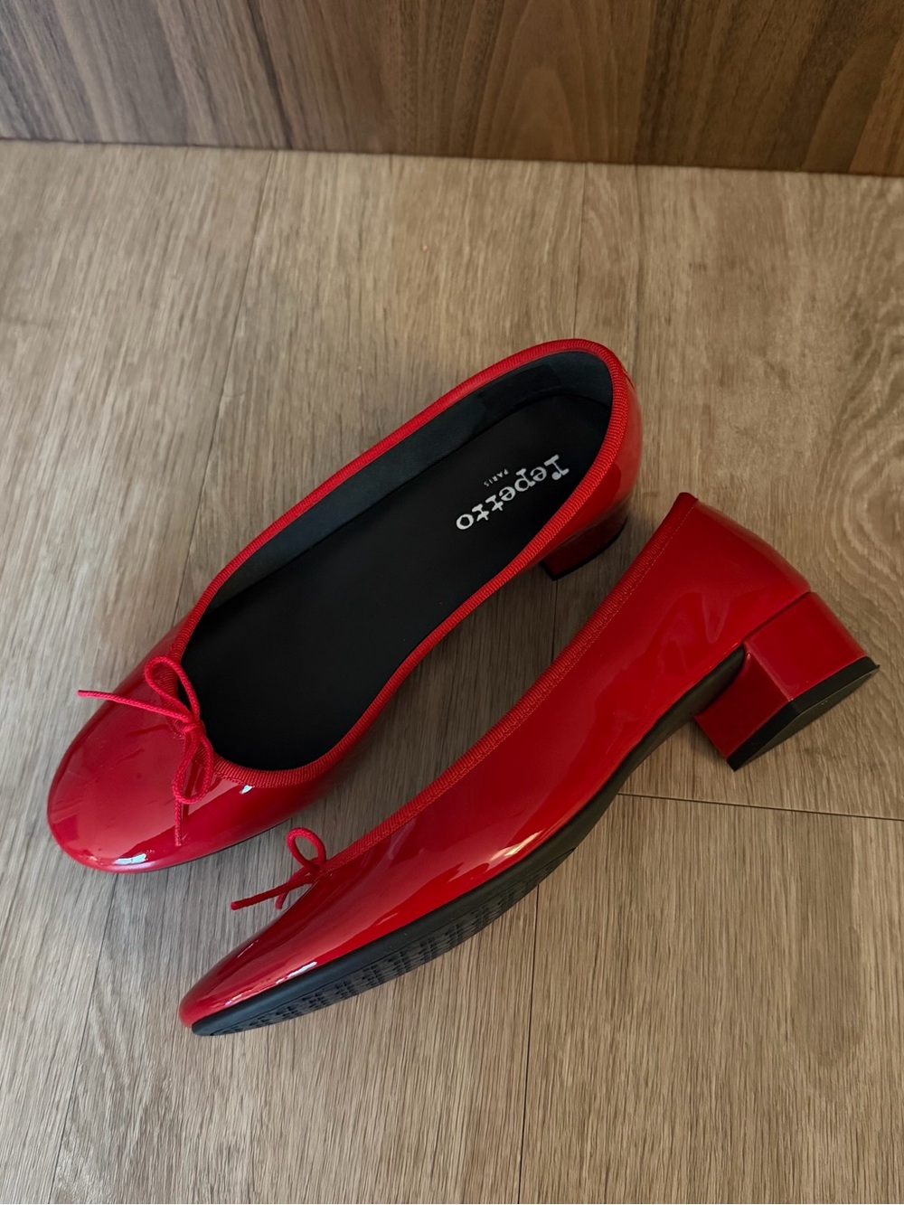 Repetto Red Patent Leather Ballet Flats